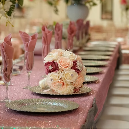 Rose Gold Table Setting